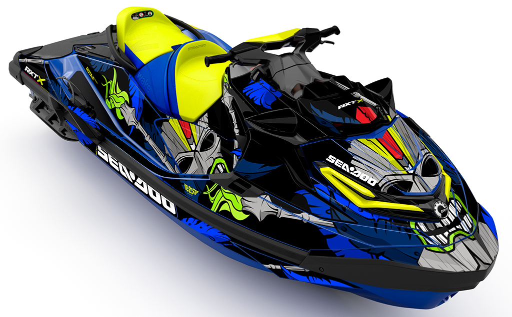 Kahuna DarkBlue Blue - Sea-Doo RXT Graphics