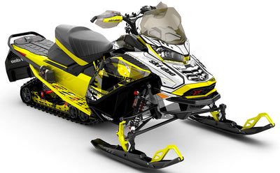 Squint Yellow Black Ski-Doo REV Gen4 Wide Premium Coverage Sled Wrap