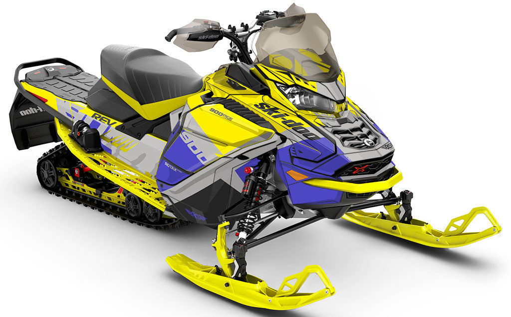 Whiteroom Purple Yellow Ski-Doo REV Gen4 Wide Full Coverage Sled Wrap