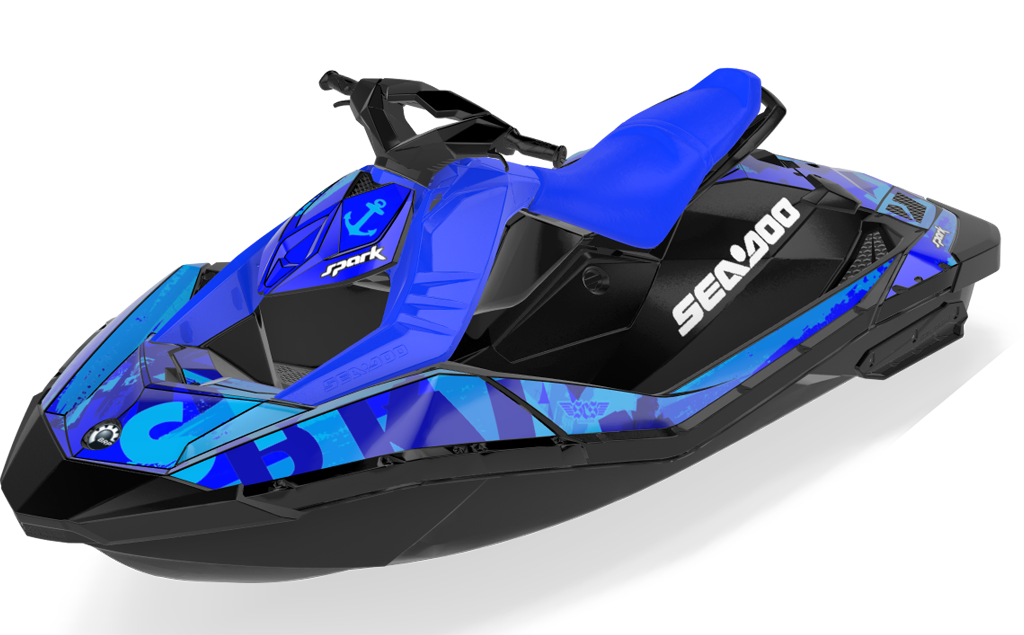 Anchor Sea-Doo Spark Graphics Red Reef Partial Coverage