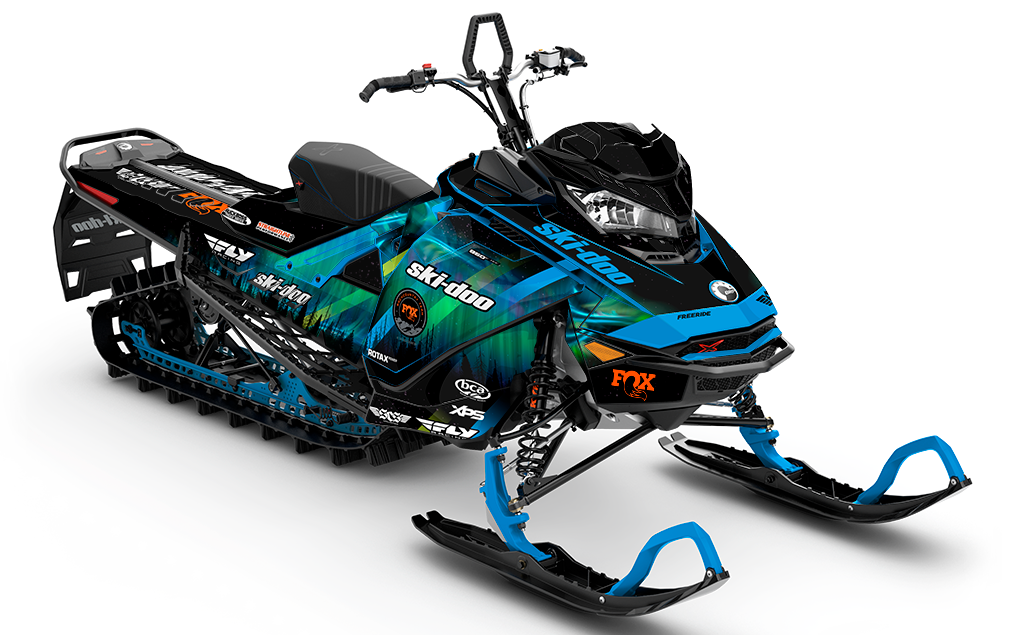 「LEAD SLED」　Night Blue 34×32 Yamaha Apex Snow Bike Sled with Steering Wheel and Foot