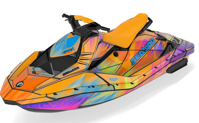 Coral Sea-Doo Spark Graphics Black Red Full Coverage