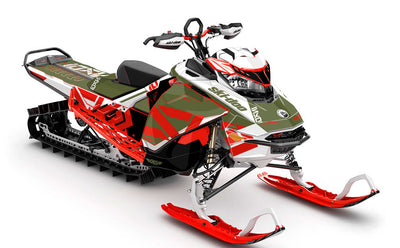 Mixer Army Red Ski-Doo REV Gen4 Sled Wrap Premium Coverage Sled Wrap
