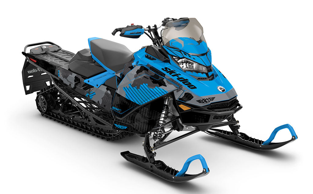 Rogue Teal DayGlow Ski-Doo REV Gen4 Backcountry Full Coverage Sled Wrap