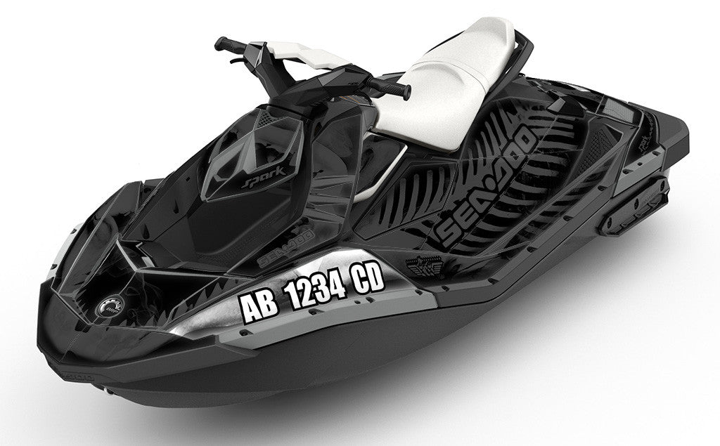 Cbcdecals American Flag Vinyl Boat Registration Numbers – PWC/Jet Ski Decal Kit