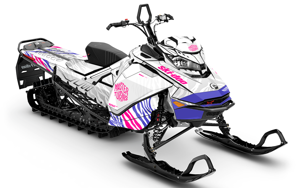 MOT Riot White Purple Ski-Doo REV Gen4 Sled Wrap Premium Coverage Sled Wrap
