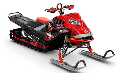 Squint Red Black Ski-Doo REV Gen4 LWH - Summit Less Coverage Sled Wrap
