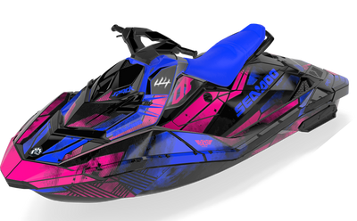 Tally Sea-Doo Spark Graphics Pink DazzlingBlue Max Coverage