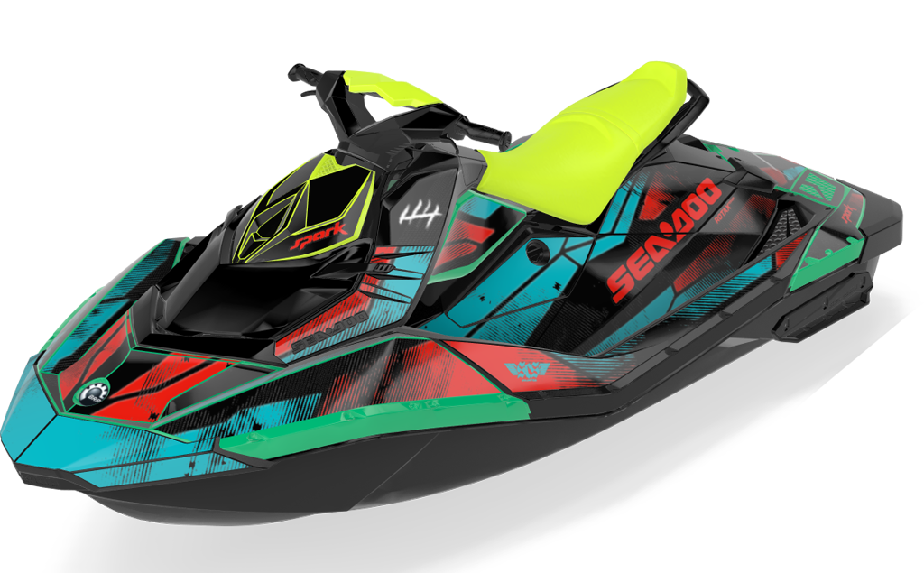 Tally Sea-Doo Spark Graphics Reef LavaDrkRed Full Coverage