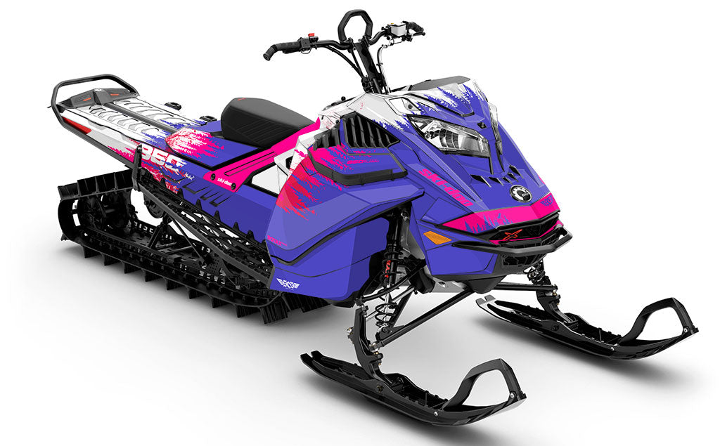 Thrasher Purple Pink Ski-Doo REV Gen4 LWH - Summit Premium Coverage Sled Wrap