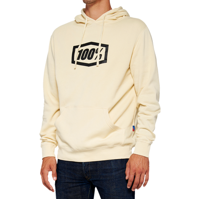 100% Icon Pullover Hoodie - Chalk - Large 20029-00007