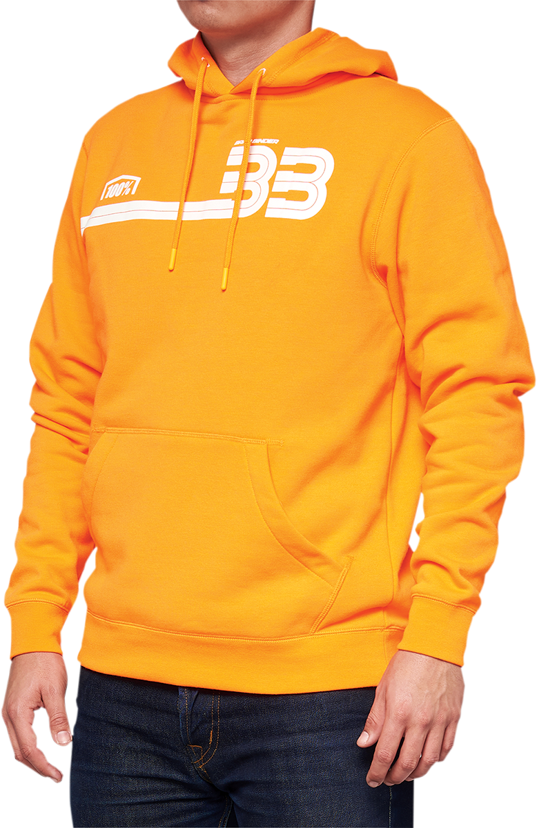 100% BB33 Pullover Kangaroo Pocket Hoodie - Orange - Medium BB-36045-476-11