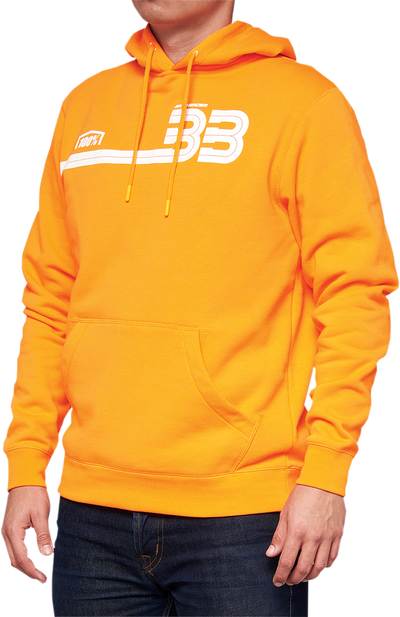 100% BB33 Pullover Kangaroo Pocket Hoodie - Orange - Medium BB-36045-476-11