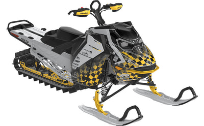 Checker Ski-Doo REV Gen5 Mountain MillenniumYellow CatGrey Premium Coverage