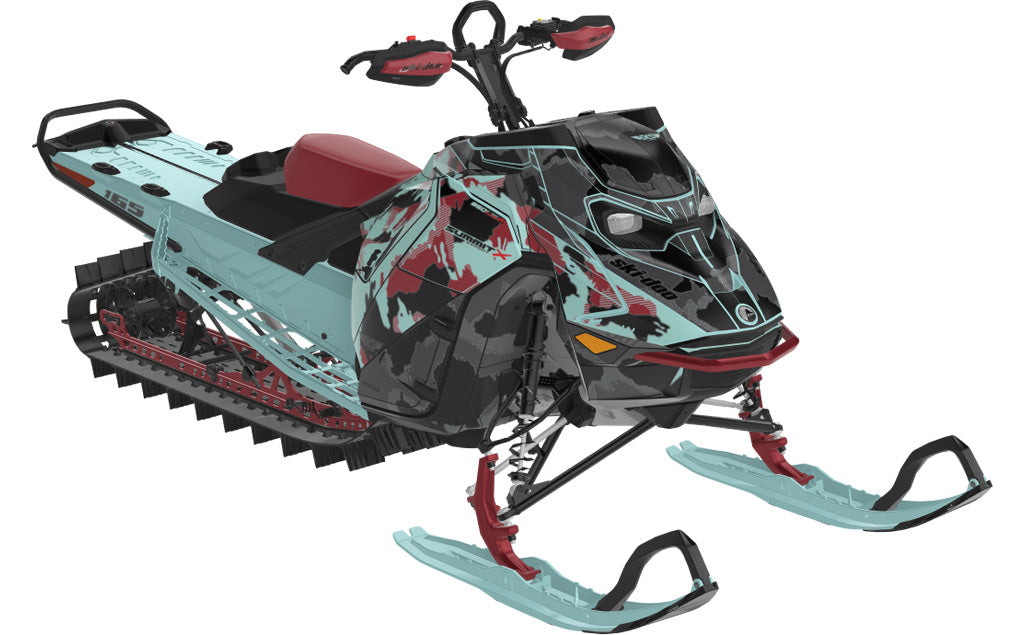 MultiCam Ski-Doo REV Gen5 Mountain NeoMint SpartanRed Full Coverage