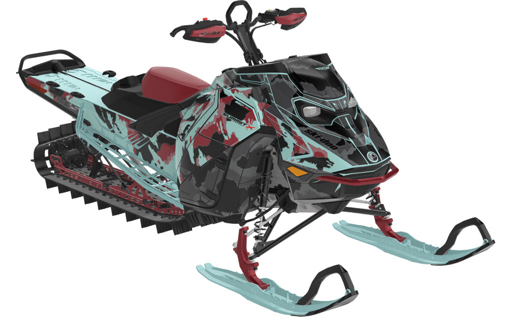 MultiCam Ski-Doo REV Gen5 Mountain NeoMint SpartanRed Partial Coverage