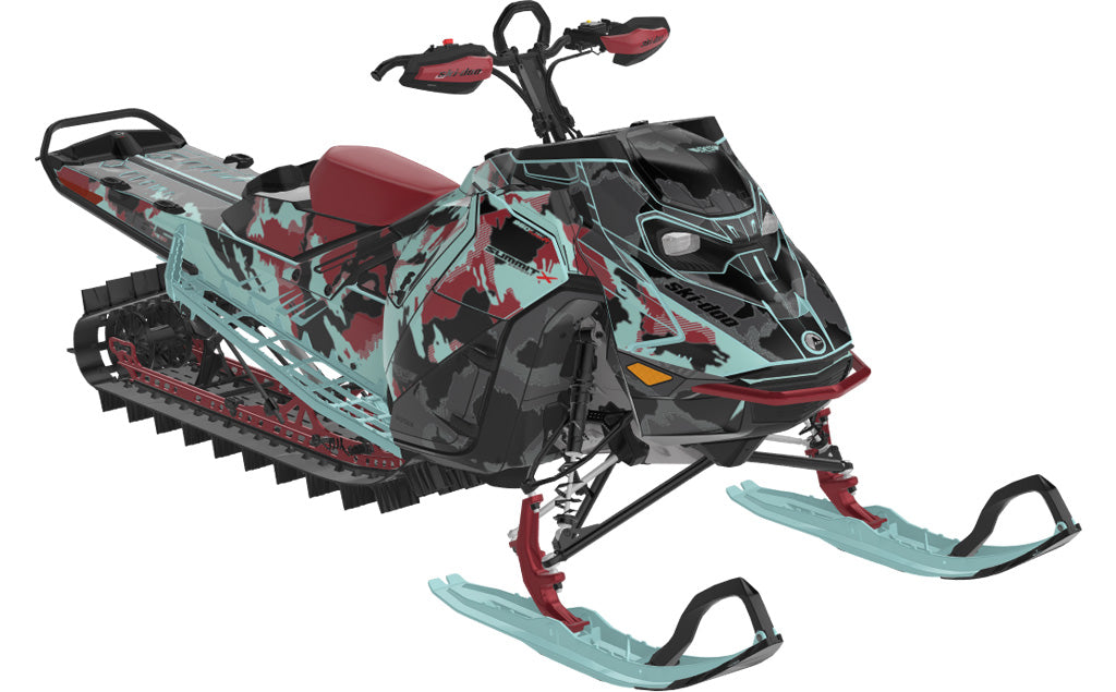 MultiCam Ski-Doo REV Gen5 Mountain NeoMint SpartanRed Less Coverage