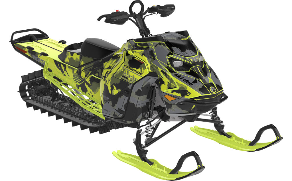 MultiCam Ski-Doo REV Gen5 Mountain NuclearYellow Grey Premium Coverage