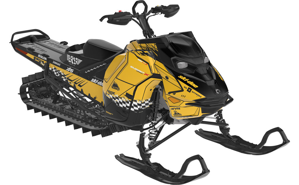 Jay Mentaberry Throwback Ski-Doo REV Gen5 Mountain MilleniumYellow Black Less Coverage