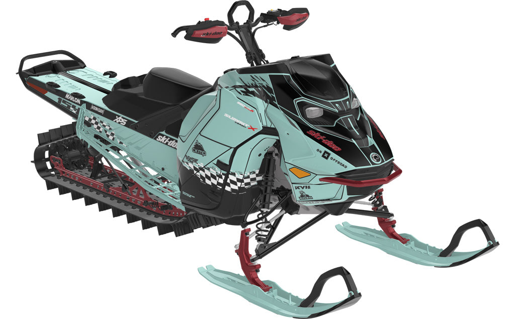 Jay Mentaberry Throwback Ski-Doo REV Gen5 Mountain NeoMint Black Partial Coverage