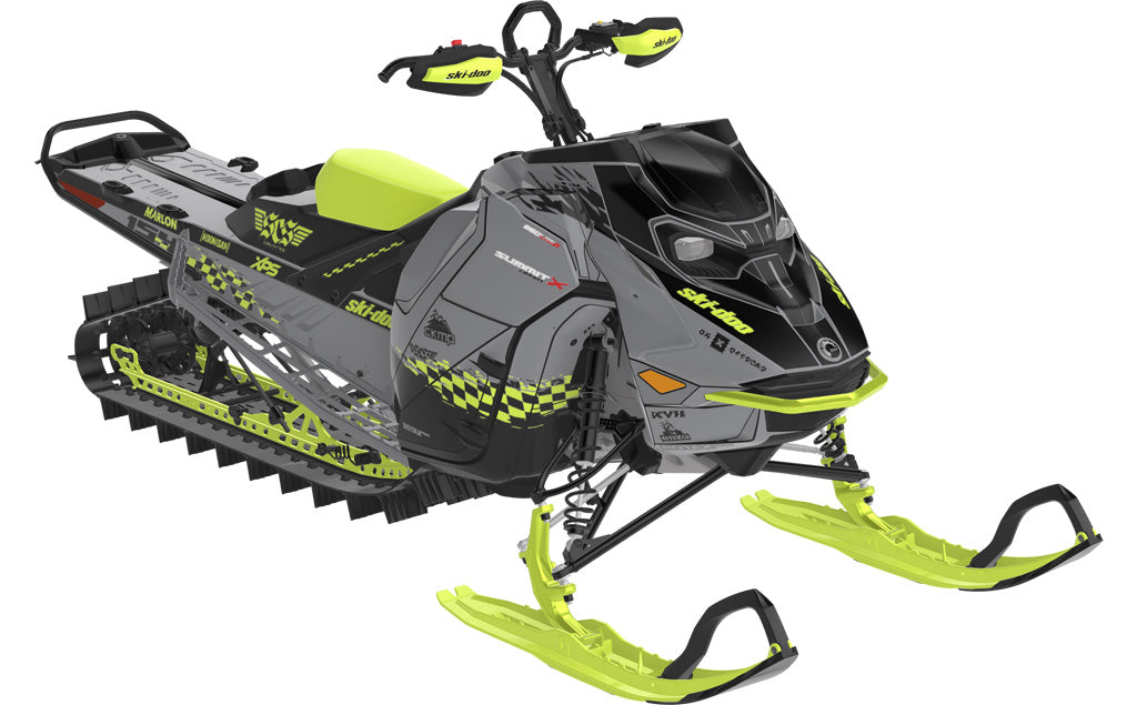 Jay Mentaberry Throwback Ski-Doo REV Gen5 Mountain MantaGreen DarkGrey Less Coverage