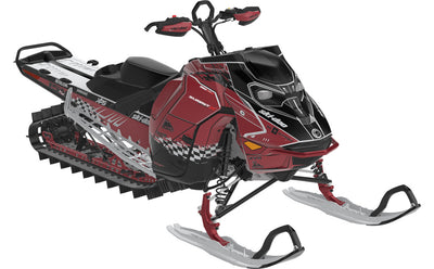 Jay Mentaberry Throwback Ski-Doo REV Gen5 Mountain SpartanRed Black Partial Coverage