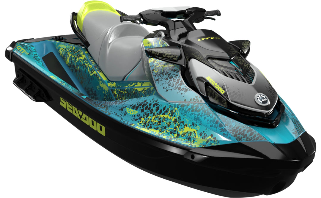 Eddies - Sea-Doo GTI Graphics - Teal Manta - Full