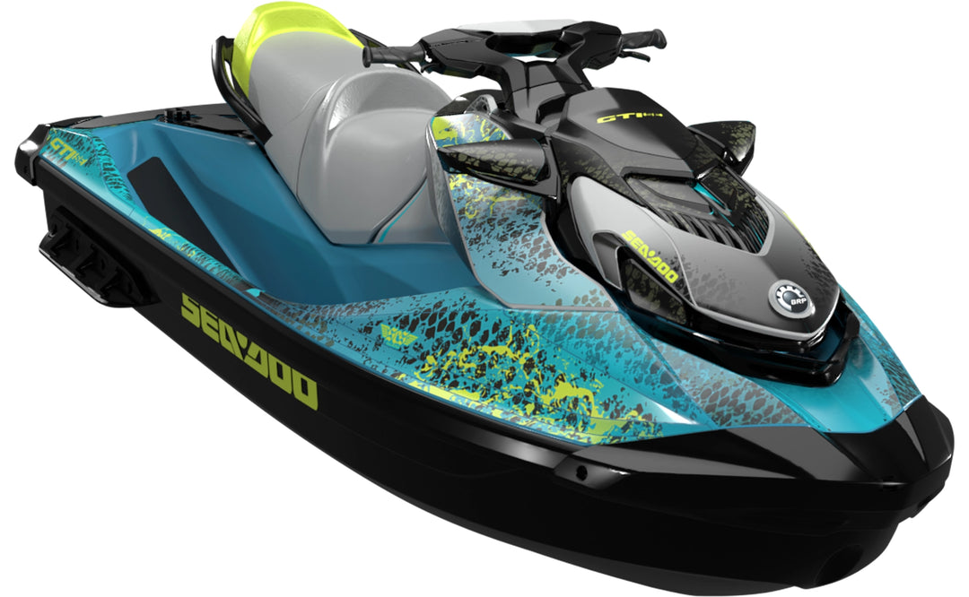 Eddies - Sea-Doo GTI Graphics - Teal Manta - Partial