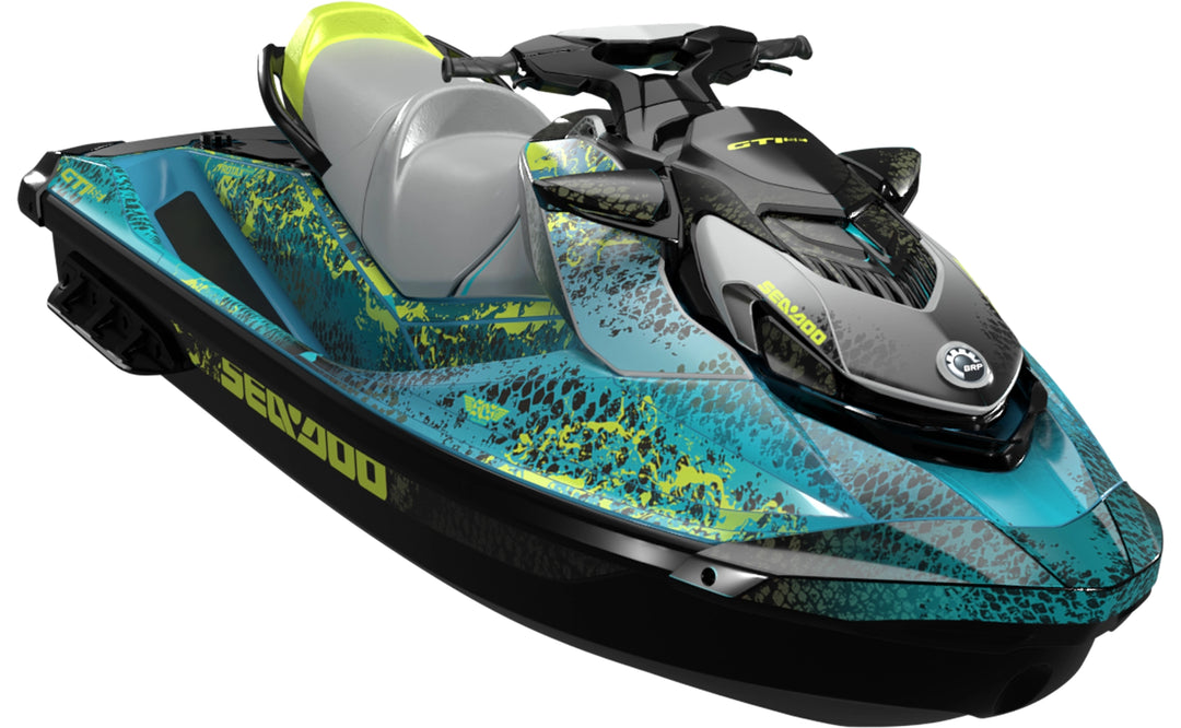Eddies - Sea-Doo GTI Graphics - Teal Manta - Premium