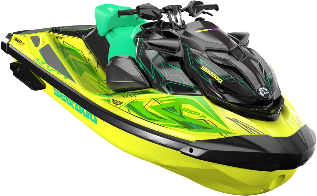 Flatline - Sea-Doo RXP-X Graphics - Yellow Green - Full