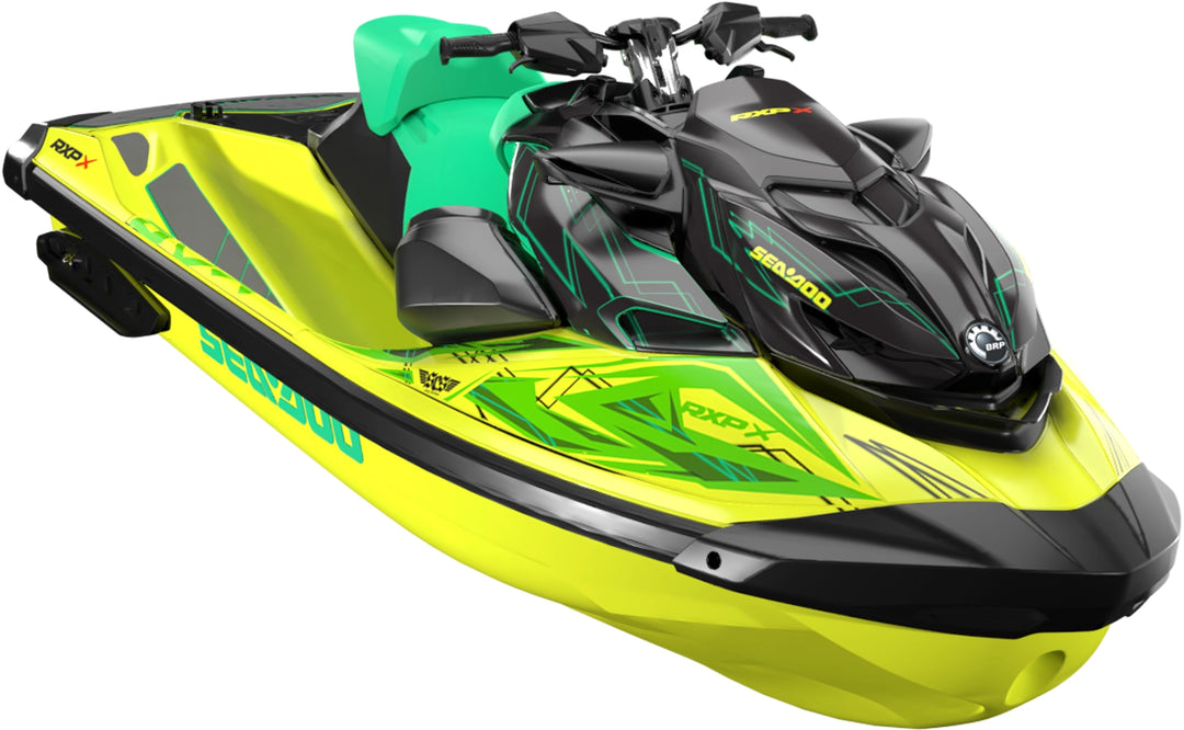 Flatline - Sea-Doo RXP-X Graphics - Yellow Green - Partial