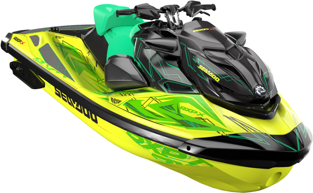 Flatline - Sea-Doo RXP-X Graphics - Yellow Green - Premium
