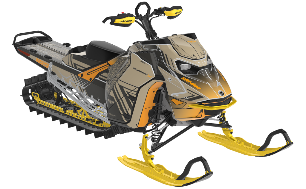 Formidable Ski-Doo REV Gen5 Mountain OrangeCrush DesertTan Less Coverage