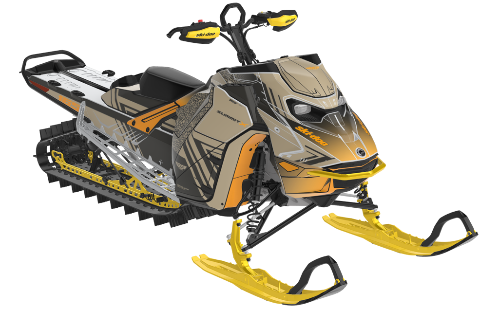 Formidable Ski-Doo REV Gen5 Mountain OrangeCrush DesertTan Partial Coverage