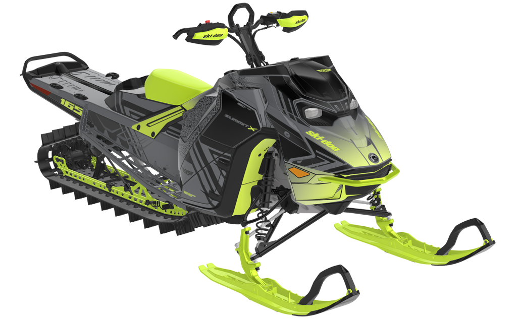 Formidable Ski-Doo REV Gen5 Mountain MantaGreen SteelGrey Partial Coverage