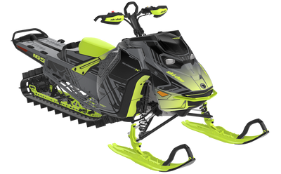 Formidable Ski-Doo REV Gen5 Mountain MantaGreen SteelGrey Partial Coverage