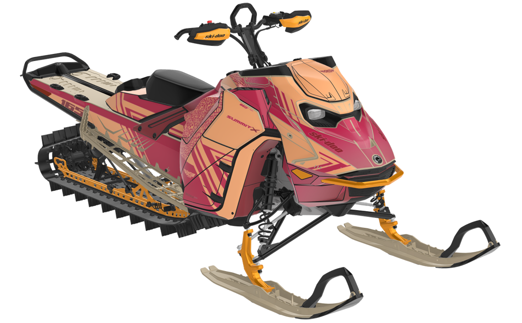 Formidable Ski-Doo REV Gen5 Mountain CanAmSilver TrueRed Less Coverage