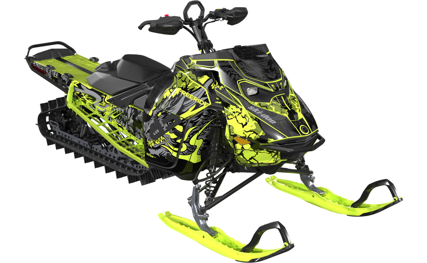 Wileone Ski-Doo REV Gen5 Mountain DayGlow Monument Partial