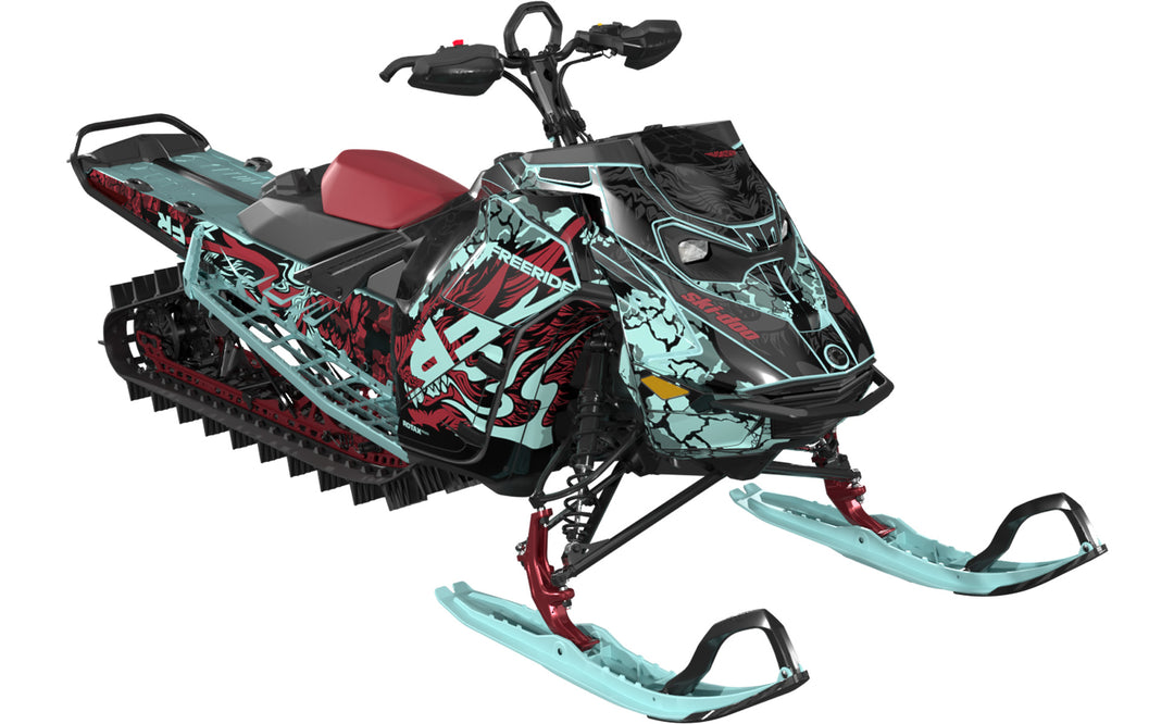 Wileone Ski-Doo REV Gen5 Mountain NeoMint SpartanRed Partial