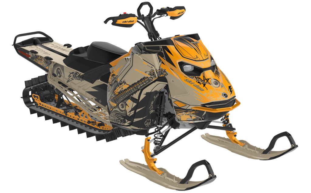 Mic Drop Ski-Doo REV Gen5 Mountain MillenniumYellow CatGrey Premium Coverage