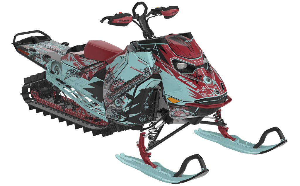 Mic Drop Ski-Doo REV Gen5 Mountain NeoMint SpartanRed Premium Coverage