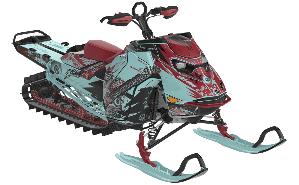 Mic Drop Ski-Doo REV Gen5 Mountain SpartanRed DesertTan Partial Coverage