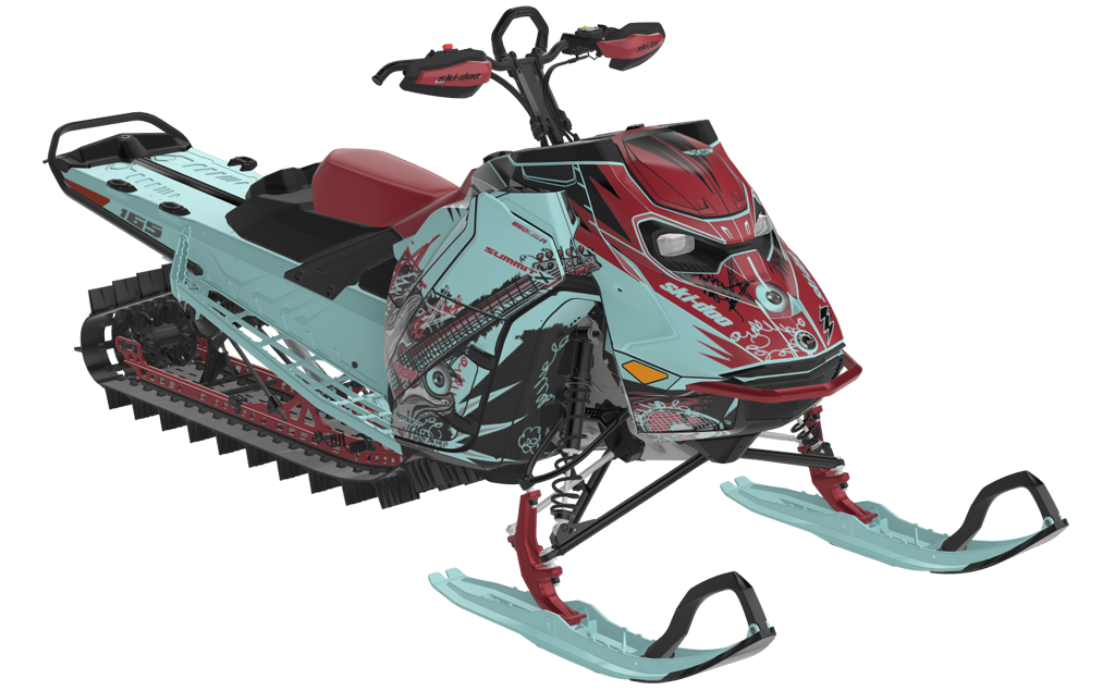 Mic Drop Ski-Doo REV Gen5 Mountain SpartanRed DesertTan Less Coverage