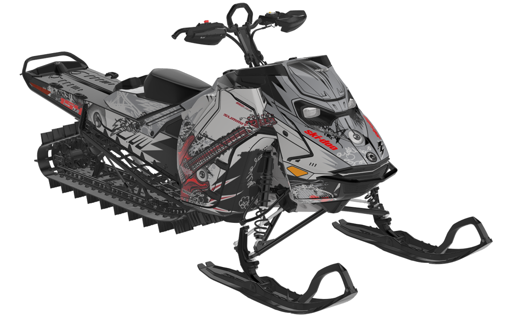 Mic Drop Ski-Doo REV Gen5 Mountain OrangeCrush DesertTan Less Coverage