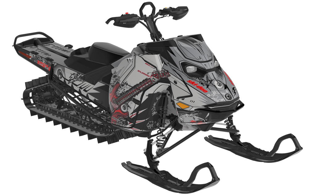 Mic Drop Ski-Doo REV Gen5 Mountain OrangeCrush DesertTan Partial Coverage