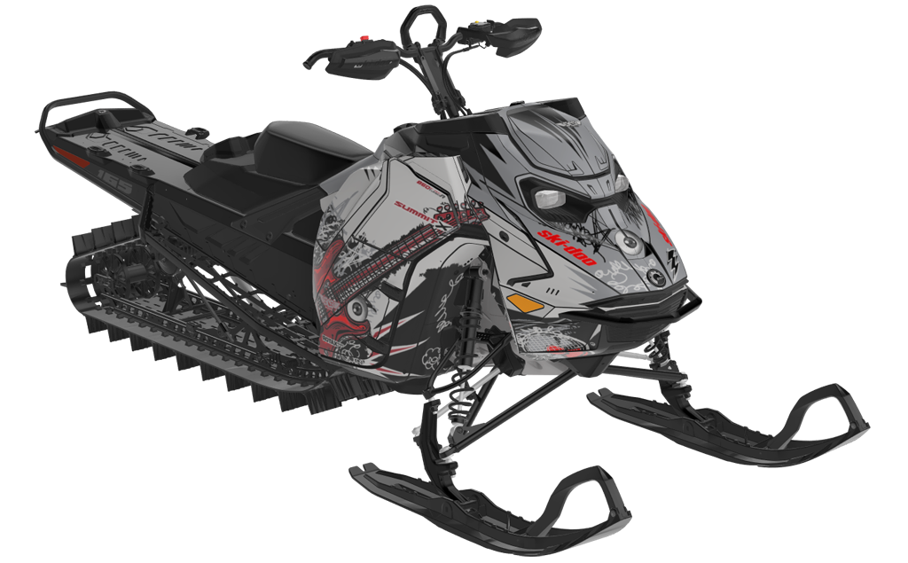 Mic Drop Ski-Doo REV Gen5 Mountain OrangeCrush DesertTan Full Coverage