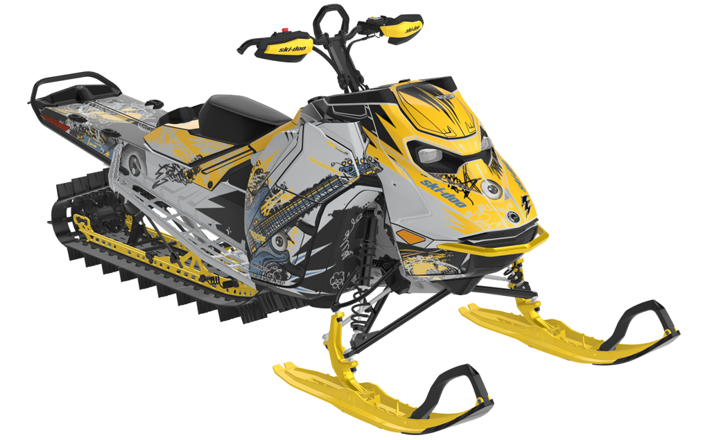 Mic Drop Ski-Doo REV Gen5 Mountain OrangeCrush DesertTan Premium Coverage