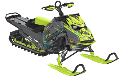 Mic Drop Ski-Doo REV Gen5 Mountain MantaGreen SteelGrey Full Coverage