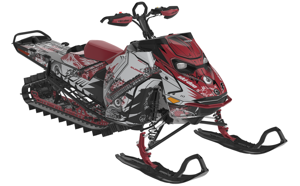 Mic Drop Ski-Doo REV Gen5 Mountain MantaGreen SteelGrey Premium Coverage