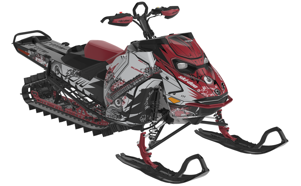 Mic Drop Ski-Doo REV Gen5 Mountain MillenniumYellow CatGrey Partial Coverage